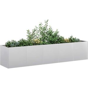 vidaXL Plantenbak 200x40x40 cm gegalvaniseerd staal