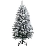 vidaXL Kunstkerstboom met scharnieren 150 LED en kerstballen 120 cm