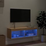 vidaXL Tv-meubel met LED-verlichting 100x30x30 cm sonoma eikenkleurig