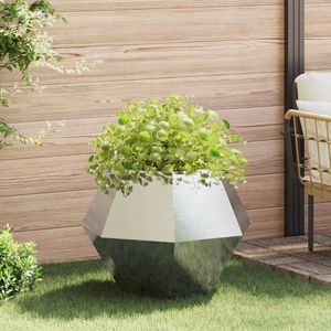 vidaXL Plantenbak Gegalvaniseerd Staal Grijs Tuinbak Planten