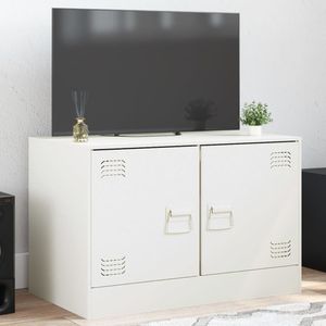 vidaXL Tv-meubel 67x39x44 cm staal wit