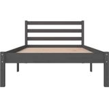 vidaXL Bedframe massief grenenhout grijs 90x190 cm 3FT Single