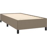 vidaXL Boxspring met matras stof taupe 90x200 cm