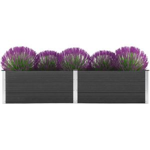 vidaXL Plantenbak verhoogd 250x100x54 cm HKC grijs