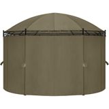 vidaXL Prieel met gordijnen 180 g/m² 520x349x255 cm taupe