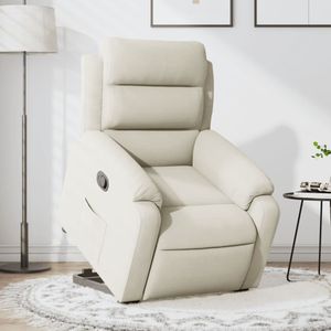 vidaXL Sta-op-stoel verstelbaar fluweel crème
