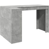 vidaXL Bureau 123,5x73,5x75 cm bewerkt hout betongrijs