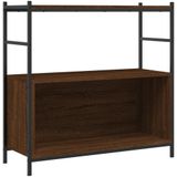 vidaXL Boekenrek 80x30x78,5 cm bewerkt hout en ijzer bruin eikenkleur