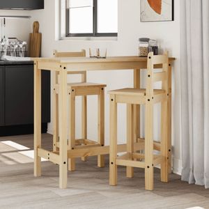 vidaXL Barstoelen 2 st massief grenenhout