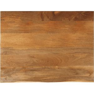 vidaXL Tafelblad met natuurlijke rand 90x80x2,5 cm massief mangohout