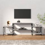 VidaXL Tv-meubel 157x35x52 cm - Bewerkt Hout - Grijs Sonoma Eikenkleurig