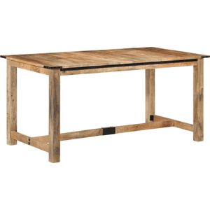 vidaXL Eettafel 160x80x75 cm massief mangohout