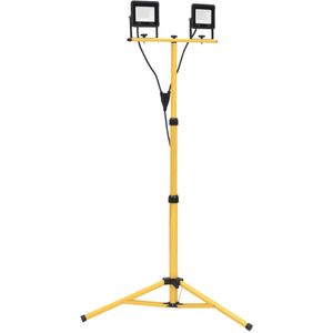 vidaXL Spotlight met statief LED 2x50 W warmwit
