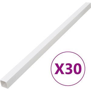 vidaXL Kabelgoot 100x40 mm 30 m PVC