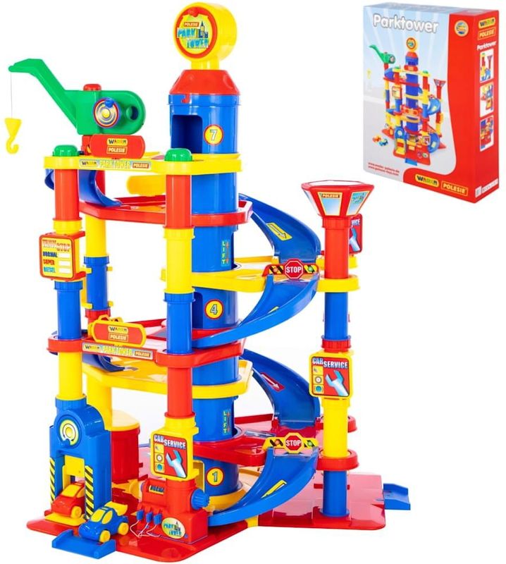 Polesie Wader 7-delige Parkeergarageset 7 verdiepingen 77x71x95 cm PP