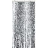 vidaXL Vliegengordijn 100x200 cm chenille grijs en zwart-wit