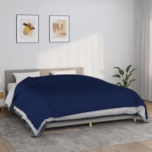 vidaXL-Verzwaringsdeken-235x290-cm-15-kg-stof-blauw