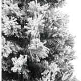 vidaXL Kunstkerstboom met sneeuw smal 120 cm PVC groen