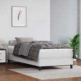 vidaXL-Boxspringframe-kunstleer-wit-90x200-cm