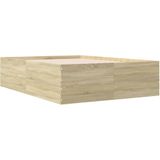 vidaXL Bedframe bewerkt hout sonoma eikenkleurig 120x200 cm