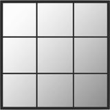 vidaXL-Wandspiegel-60x60-cm-metaal-zwart