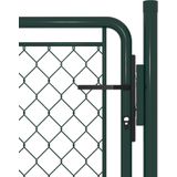 vidaXL Poort 100x100 cm staal groen