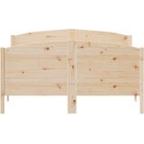 vidaXL Bedframe met hoofdbord massief grenenhout 120x200 cm