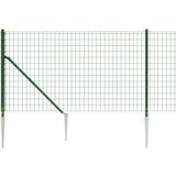 vidaXL Draadgaashek met grondankers 0,8x25 m groen