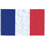 vidaXL Vlag met vlaggenmast Frankrijk 6,23 m aluminium