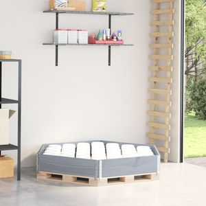 vidaXL Verhoogde plantenbak zeshoekig 160x160 cm grenenhout grijs