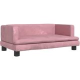 vidaXL Hondenmand 80x45x30 cm fluweel roze