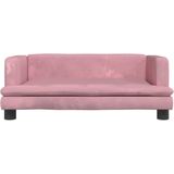 vidaXL Hondenmand 80x45x30 cm fluweel roze