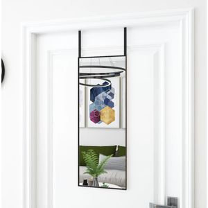 vidaXL-Deurspiegel-30x80-cm-glas-en-aluminium-zwart