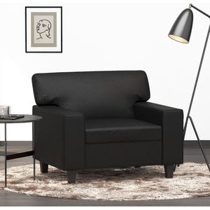 vidaXL Fauteuil 60 cm kunstleer zwart