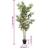 vidaXL-Kunstplant-bamboe-1380-bladeren-200-cm-groen