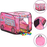 vidaXL Kinderspeeltent met 250 ballen 70x112x70 cm roze