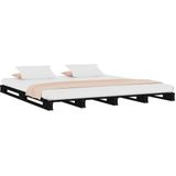 vidaXL-Palletbed-massief-grenenhout-zwart-120x190-cm-4FT-Small-Double