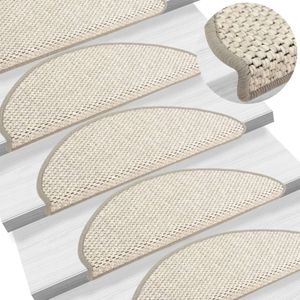 vidaXL-Trapmatten-zelfklevend-15-st-sisal-look-65x21x4-cm-beige