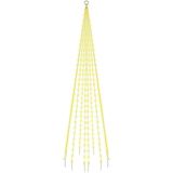 vidaXL Vlaggenmast kerstboom 310 LED's warmwit 300 cm