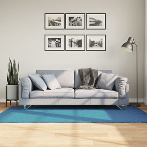 vidaXL Vloerkleed OVIEDO laagpolig 100x200 cm turquoise