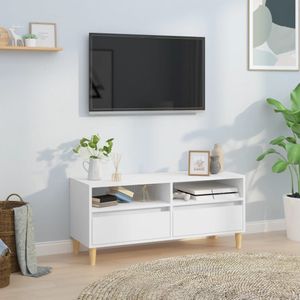 VidaXL TV-meubel 100x34,5x44,5 cm - Bewerkt Hout Wit