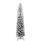 vidaXL Kunstkerstboom met sneeuw smal 210 cm PVC groen