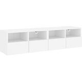 vidaXL Tv-wandmeubels 2 st 60x30x30 cm bewerkt hout wit