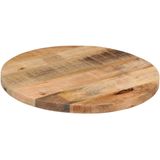 vidaXL Tafelblad rond Ø 50x2,5 cm massief ruw mangohout