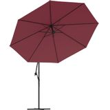 vidaXL Zweefparasol met aluminium paal 350 cm bordeauxrood