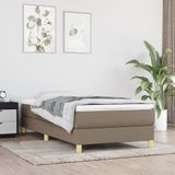 vidaXL Bedframe stof taupe 80x200 cm