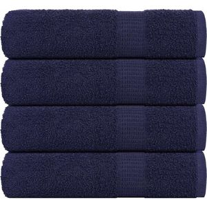 vidaXL Badhanddoeken 4 st 100x150 cm 360 g/m² 100% katoen marineblauw