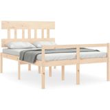 VidaXL Bedframe Massief Hout met Hoofdbord 120x200 cm