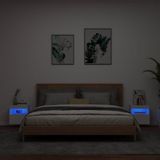 vidaXL Tv-wandmeubels met LED-verlichting 2 st 40x30x40 cm wit