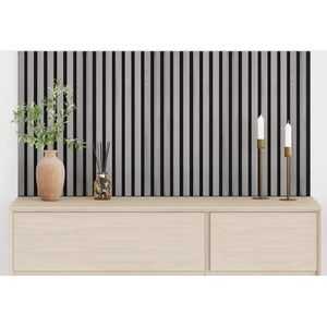 vidaXL Akoestische wandpanelen 2 st latten 60,5x60 cm eikenfineer